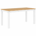 vidaXL Massivholz Esstisch Kiefer Wei? 160x80x75 cm