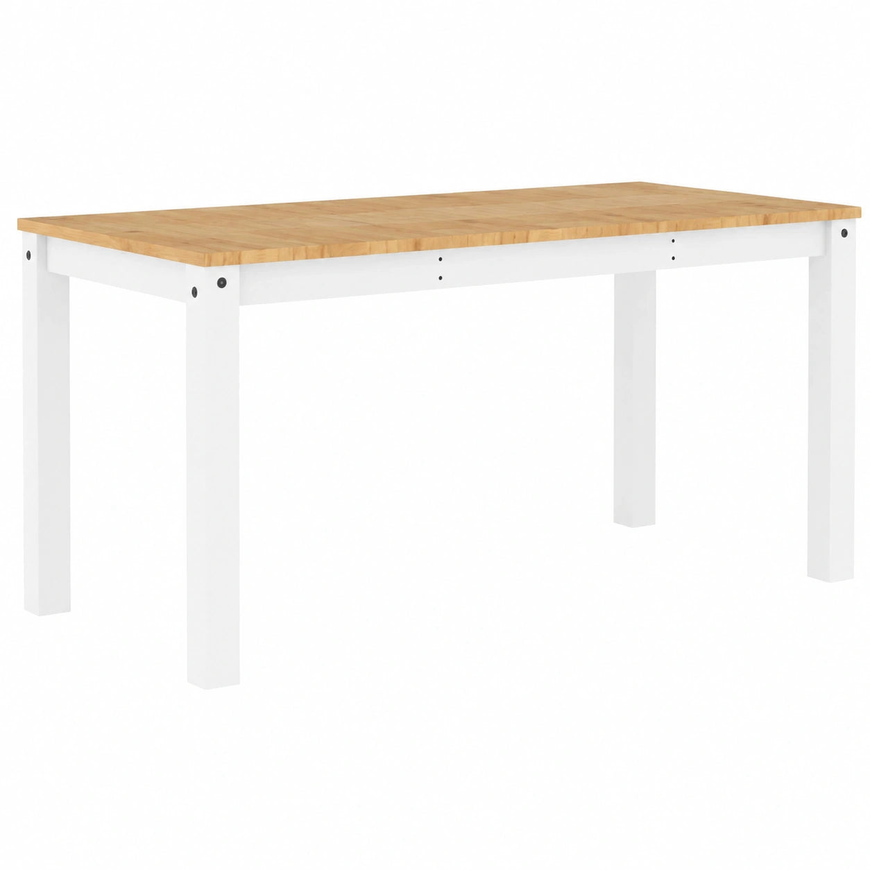 vidaXL Massivholz Esstisch Kiefer Wei? 160x80x75 cm