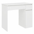 Moderner Schreibtisch 88x45 cm mit 2 Schubladen, ideal f¨¹r B¨¹ro und Kinderzimmer, Wei? Matt