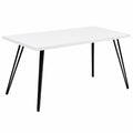 Moderner Hochglanz Esszimmertisch 140x80cm in Wei? und Schwarz