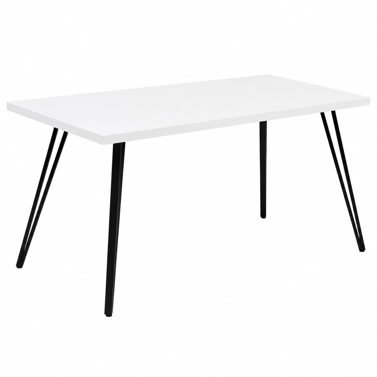 Moderner Hochglanz Esszimmertisch 140x80cm in Wei? und Schwarz