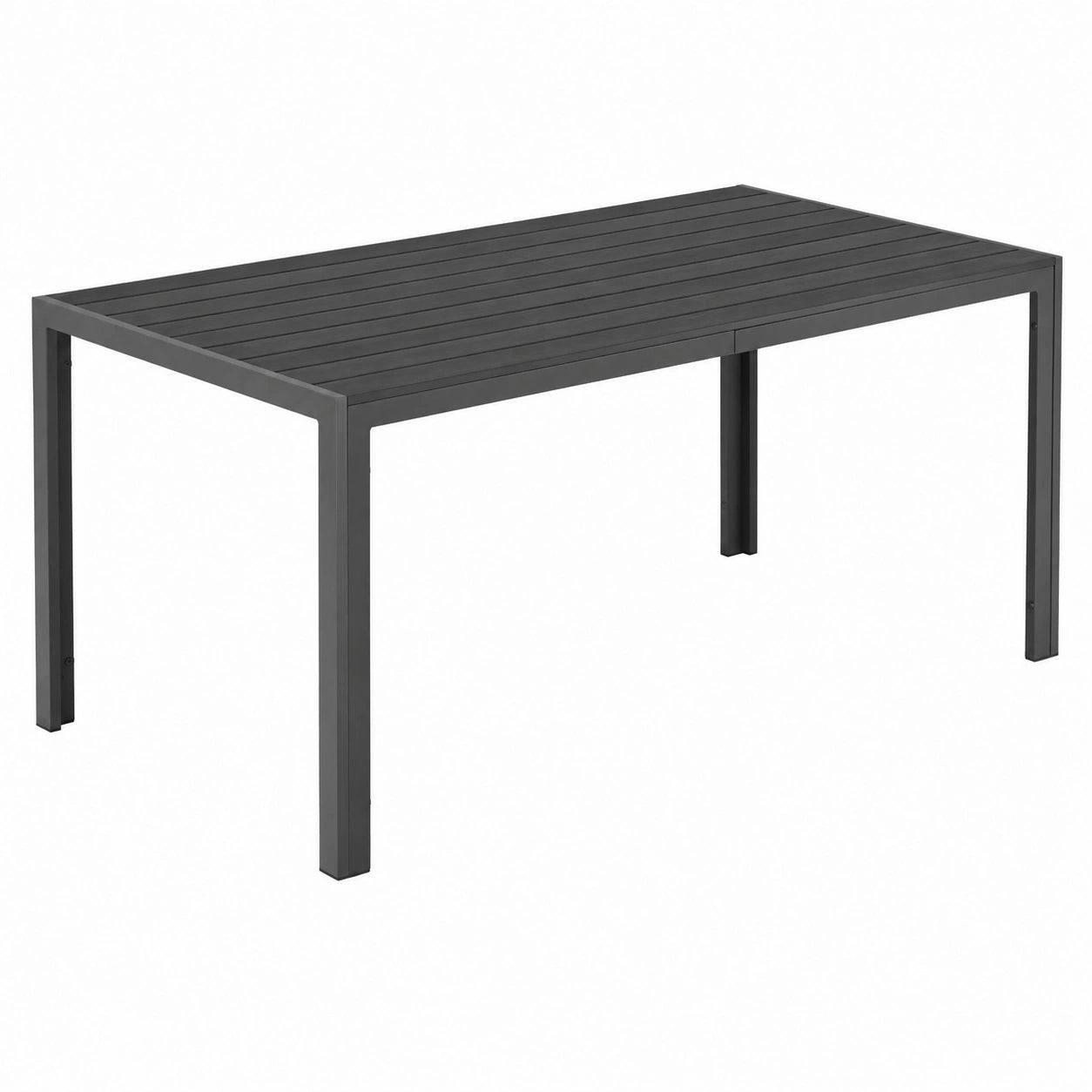 Gro?er Aluminium Esstisch f¨¹r den Garten mit WPC Platte, Modell Milos, 150x90 cm