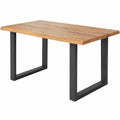 Moderner Esstisch mit U-Gestell in Wildeiche-Optik, 240 x 100 cm