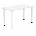 Esszimmertisch 100x50 cm mit wei?en Beinen, Multifunktionaler K¨¹chentisch