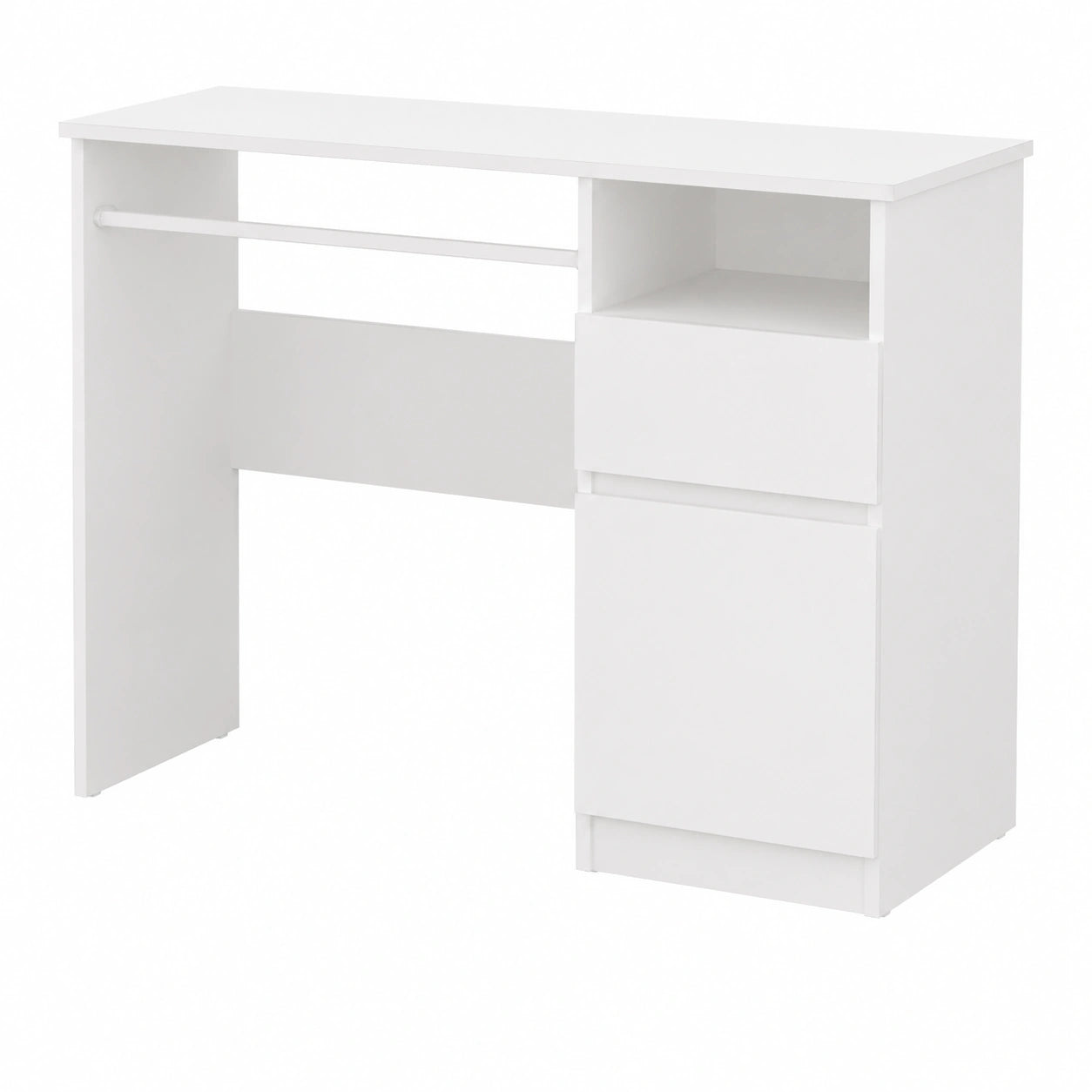 Moderner Schreibtisch Porto Rechts Wei? mit Schublade und Schrank