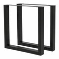 Industrielles U-f?rmiges Tischgestell Set aus schwarzem Eisen, 70 x 73 cm, h?henverstellbar, ideal f¨¹r Esstische und Schreibtische