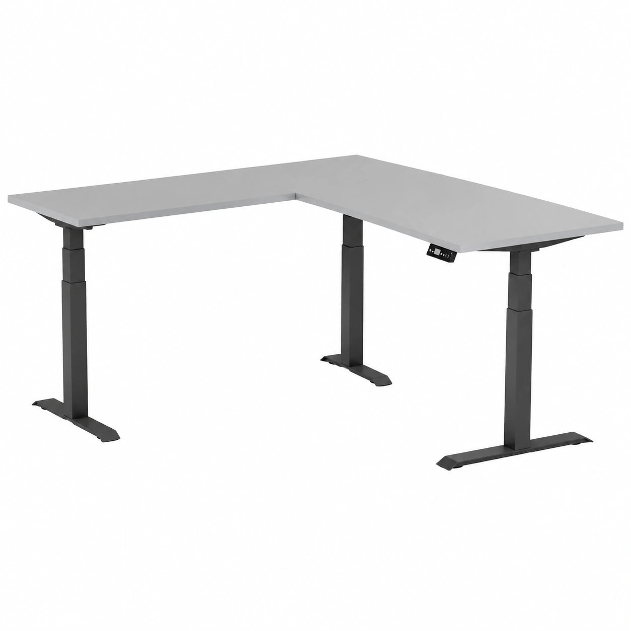 Elektrisch H?henverstellbarer Eckschreibtisch 180x170 cm mit Speicherfunktion