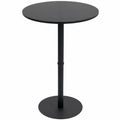 Runder Stehtisch Hereford aus Metall und Holz, Schwarz, 75 cm