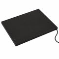Individuell gefertigte Tischplatte aus Spanplatte, 2,5 cm stark, Melaminbeschichtung, mit ABS-Kante, Vulkan Schwarz - 140 x 80 cm