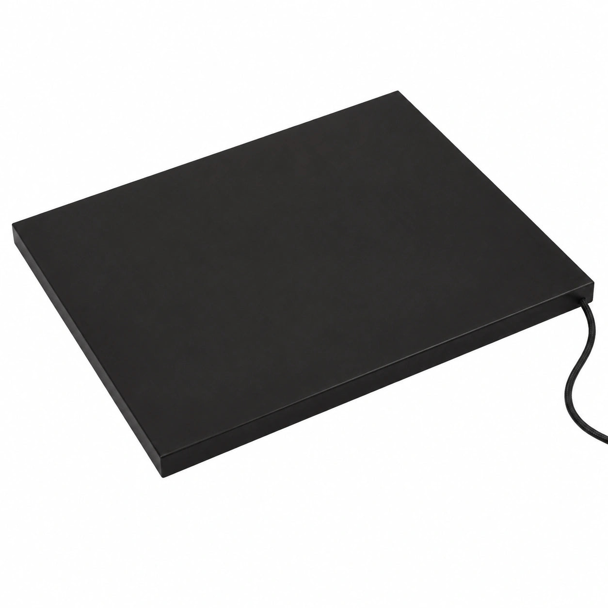 Individuell gefertigte Tischplatte aus Spanplatte, 2,5 cm stark, Melaminbeschichtung, mit ABS-Kante, Vulkan Schwarz - 140 x 80 cm