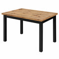 PAZZO DESIGN Esstisch Tommaso, erweiterbar, rustikale Eiche mit schwarzem Sockel, 110x70x76,5 cm