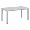 Moderner Schreibtisch mit grauem Gestell und quadratischen Beinen, 180x80x77,5 cm - Ideal f¨¹r B¨¹ro und Homeoffice