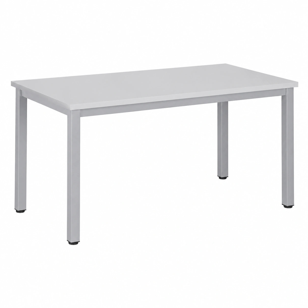 Moderner Schreibtisch mit grauem Gestell und quadratischen Beinen, 180x80x77,5 cm - Ideal f¨¹r B¨¹ro und Homeoffice