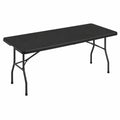 Tragbarer Klapptisch mit Griff f¨¹r Innen- und Au?enbereich, 182 x 75 x 73 cm, Schwarz