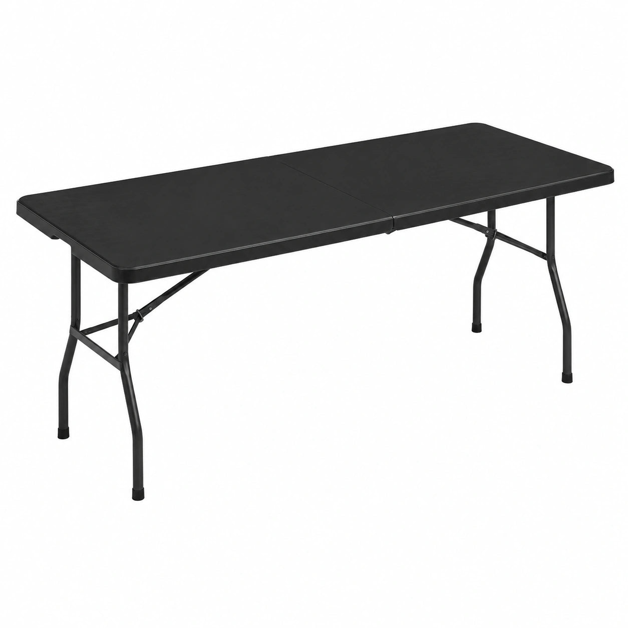 Tragbarer Klapptisch mit Griff f¨¹r Innen- und Au?enbereich, 182 x 75 x 73 cm, Schwarz