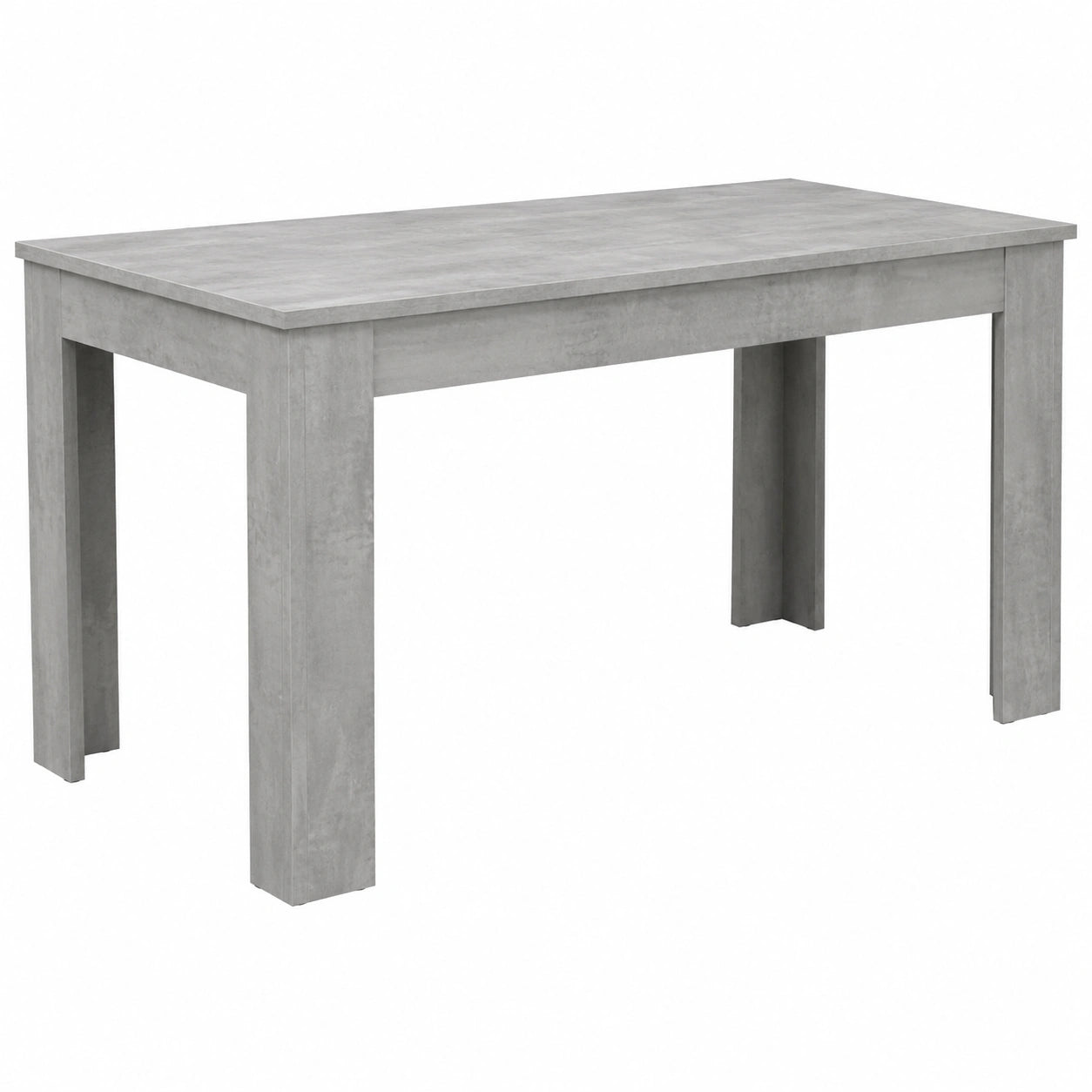 PAZZO DESIGN Moderner ausziehbarer Esstisch Luisita in Zementgrau, 120x80x77 cm, Italienisches Design