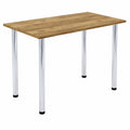 Moderner Esszimmertisch 100x50 cm mit Chrombeinen, vielseitig verwendbar als K¨¹chentisch oder Schreibtisch